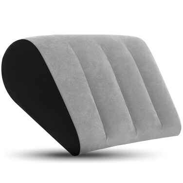 Prosixtoy Portable Wedge Pillow Inflatable Cushion - Body Positioners Lightweight Wedge Pillow for Sleeping, Leg Elevation, Use in Bed, Travel, Camping, Fast Inflating Deflation(Gray) (SE903-var)