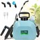 Battery Powered Garden Sprayer 2 Gallon, Upgrade Powerful Electric Sprayer with 3 Mist Nozzles, Retractable Wand, Rechargeable Handle with Adjustable Shoulder Strap for Lawn &amp; Garden