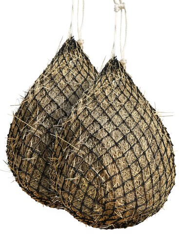 Harrison Howard Slow Feed Hay Net Horse 2 Pcs Horse Feeding Supplies Black 40" Length with 2" Holes