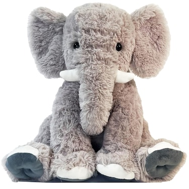 19.2 Inch Large Elephant Stuffed Animals,Clever Elephant Plush Toy for Kids, for Girls and Women,Super Soft Room Decoration(Gray).