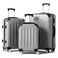 Karl home 3-Piece Luggage Set Travel Lightweight Suitcases with Rolling Wheels, TSA lock &amp; Moulded Corner, Carry on Luggages for Business, Trip, Grey (20"/24"/28")
