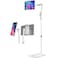 Tablet Floor Stand, Overhead Bed Phone Mount, Height Adjustable Universal Metal Tablet Holder, Phone Stand for iPad/iPhoneX/iPad Pro 4.5~12.9 Inch-Screen, Phone, Kindle,4.5-12.9" (Light White
