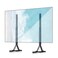 Universal TV Legs Height Adjustable,Table Top TV Stand for Most 32"-75" Flat or Curved Screens,Universal TV Large Stand with Sturdy Alloy Base Hold Up to 120 lbs, Max VESA 400x800mm