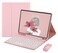 Keyboard Case Mouse for iPad 6th 5th Generation Air 2 Pro 9.7 Color Keyboard Round Key Cute Candy Colors Detachable Keyboard iPad 6 iPad 5 Cover (iPad5/6/Air2/Pro9.7, Pink)