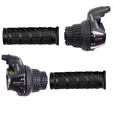 Twist Shifter Lever Revoshift Shift Lever SL-RS35, 21 Speed-Right 7 Speed Left 3 Speed (No SIS) Twist Grip Gear Bike Shift Lever for Mountain Bicycle