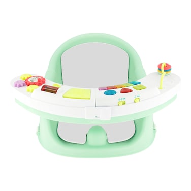 Infantino Music &amp; Lights 3-in-1 Discovery Seat and Booster - Convertible, Infant Activity and Feeding Seat with Electronic Piano for Sensory Exploration, for Babies and Toddlers, Mint