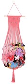 Stuffed Animal Hammock Wall Hanging Net for Stuffed Animal Net Stuffed Animal Storage Plush Toy Holder Toy Organizer for Boho Kidroom Playroom Nursery Decor (Pink)