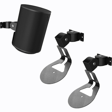 Wall Mount Bracket for Sonos Era 100,Compatible with Sonos Era 100 Wireless Speaker Space Saving Smart Home Metal Wall Stand Holder (Black+Black)