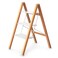 HBTower Step Ladder 3 Step Stool Aluminum Lightweight Folding Step Stool with Wide Anti-Slip Pedal 330 Lbs Capacity for Home Kitchen Portable Woodgrain