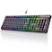 KOORUI Wired Gaming Keyboards with Brown Switch,Hot-Swap Mechanical Keyboard with Volume Knob, 26 RGB Backlit Light Up Keyboard, Full Keys Anti-Ghosting, Dual Color Injection Molded Keycaps for PC