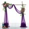 MDS Pack of 2 Panels (30" Width x 30ft Long) Wedding Arch Draping Fabric Sheer Chiffon Arbor Canopy Drapery for Wedding Ceremony Reception Decoration Party Ceiling Backdrop Curtains - Cadbury Purple