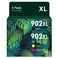 Compatible for 902XL Ink Cartridges Combo Pack Replacement for HP 902 Ink Cartridges Work with HP OfficeJet Pro 6978 6970 6968 6958 6960 6962 Printers (Black, Cyan, Magenta, Yellow, 4 Pack)