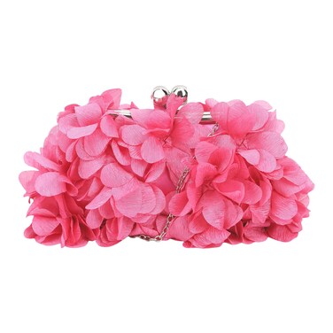 Women Elegant Evening Purse, Small Floral Clutch Bag with Detachable Chain for Wedding, Party, Prom