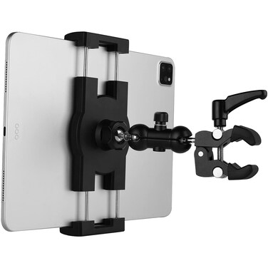 Tablet Holder for Treadmill/Spin Bike/Stroller/Wheelchair/Golf Cart/Poles/Music Stand/Stationary Bike,Compatible with 7~12.9" iPad/Nexus/Fire HD/e-Book/LG G