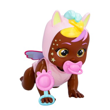 Cry Babies Crawling Miley - Crawling Baby Doll with 35 Realistic Baby Sounds, Girls &amp; Kids Age 18M and Up, Multi