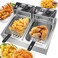 Kitchen Stainless steel Electric Double Tank Deep Fryer 6+ 6 Liters with 2 year warranty