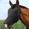 Harrison Howard UV-proof Heat-Insulating Forelock Opening Horse Fly Mask Full Face No Ears Black Horse Large