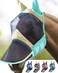 Harrison Howard Pro Luminous Horse Fly Mask Long Nose with Ears UV Protection for Horse Champagne Gold/Mint Large Full Size