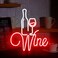 Woanger Red Wine Neon Signs Bar Neon Signs Decor LED Christmas Sign Lights with USB Cable Wine Lovers Gifts Party Decoration Signs for Home Bar Club Decor