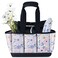 WORKPRO Garden Tool Bag, 9 Pockets Gardening Bag, Heavy Duty Oxford Garden Tote Caddy (Tools NOT Included), 12" x 12" x 6" (Floral White)