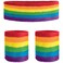 Rainbow Headband and Sweatband (Pack of 3) - Vibrant Adult Size, Premium Fabric for Ultimate Comfort &amp; Style - Perfect for Sports &amp; Casual Wear