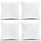 Fixwal Outdoor Pillow Inserts, 24x24 Inch Waterproof Pillows Inserts, 4 Pack Pillow Form for Patio, White