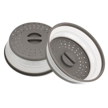 Pack of 2 Microwave splatter Covers - Microwave Cover for Food -Space-Saving Design (10.5 Inch) BPA-Free Silicone,Plastic and Dishwasher Safe (Pack of 2)