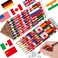 Outus International World Flags Pencils with Erasers - American, France, China, India - Around the World Pencils - Back to School Supplies for Schools - First Day, 4th of July (120 Pcs)