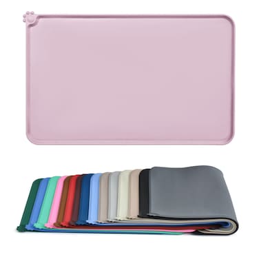 AUDWUD Silicone Waterproof Pet Feeding Mats,Anti Slip Bowl Pad,Dog Mat for Food and Water