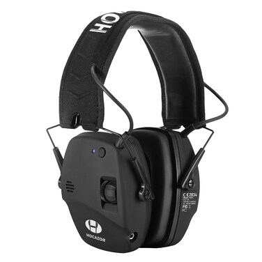 Upgrade Bluetooth 5.4 Shooting Ear Protection with Sound Amplify Electronic Digital Safety Ear Muffs Slim Hearing Protector for Shooting Hunting Gun Range (Black)