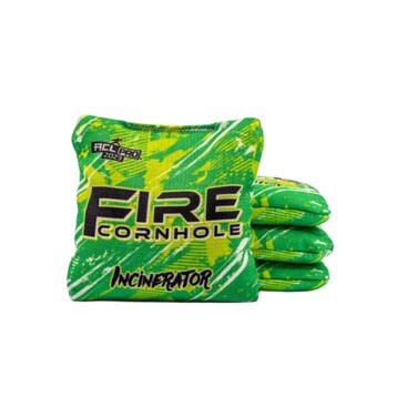 Fire Cornhole Incinerator - Set of 4 (Lemon-Lime)
