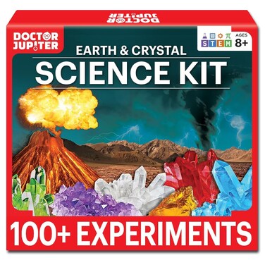 Doctor Jupiter STEM Science Kit - 100+ Experiments  Birthday Gift Ideas, Toys for Boys &amp; Girls Ages 7-8-9-10-11-12 Year Old  Volcano Kit, Crystal Growing for Kids - Amazon Exclusive