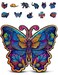 Animal Wooden Puzzles for Adults &ndash; A3 Galaxy Butterfly with 121 Pieces Wood Puzzles &ndash; Jigsaw Puzzles with Unique Animal Shapes &ndash; 10.8" x 9