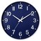 HZDHCLH Navy Blue Wall Clocks Battery Operated,12 inch Silent Non Ticking Modern Wall Clock for Living Room Bedroom Kitchen Office Classroom Decor