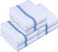 Utopia Towels Blue Dish Towels [6 Pack - 15 x 25 Inches] 100% Ring Spun Cotton Highly Absorbent &amp; Reusable Cleaning Bar, Tea, Kitchen and Dishcloths Set - 200 GSM
