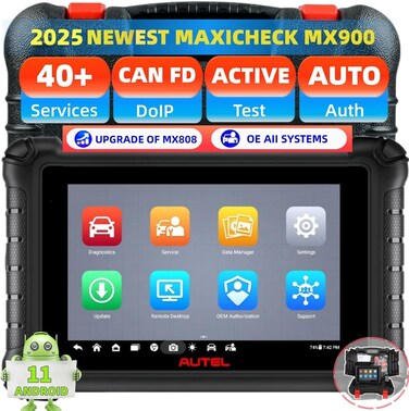 Autel Scanner Maxicheck MX900 OBD2 Scanner Tool Upgrade of MaxiCom MK808 PRO MX808S MK808 MK808BT DS808 MP808S 40 + Services bidirectional scan Tool All System Diagnostic 10000+ Vehicles DoIP CAN FD