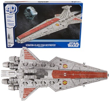4D Build Star Wars Deluxe Venator-Class Star Destroyer 3D Model Kit, Star Wars Gifts, Star Wars Toys, Star Wars Fans &amp; Collectors, Adults &amp; Teens 12+