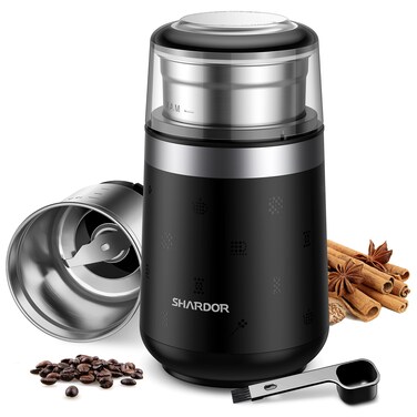 SHARDOR Super Silent Coffee Grinder, Herb, Spice, Electric Coffee Bean &amp; Espresso Grinder with 1 Removable Stainless Steel Bowl