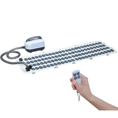 Portable Spa Bubble Bath Massager - Spa Waterproof Anti-slip Mat, Electric Bathtub Bubble Massage Mat, Electric Air Pump and Adjustable Bubble Settings - Includes Remote (47.2"L x 16.9 "H, 8206 white)