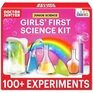 Doctor Jupiter Girls First Science Experiment Kit for Kids Ages 4-5-6-7-8  Birthday Gift Ideas for 4-8 Year Old Girls  STEM Learning &amp; Educational Toys