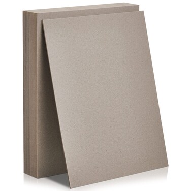 20 Pcs Book Board, Binders Board Chipboard Designer Bookboard Kraft Heavy Duty Chipboard Sheets Bookbinding Supplies for Book Binding Cover (Gray, 7 x 5 Inch 50PT)