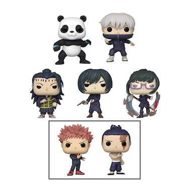 Funko Pop! Jujutsu Kaisen - Set of 6(7) - 2PK Itadori &amp; Todo, Geto, Mai Zenin, Maki Zenin, Panda and Toge Inumaki