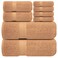 Infinitee Xclusives Luxury 100% Cotton Towel Set &ndash; 8 Piece Bathroom Towel Set (2 Bath Towels, 2 Hand Towels, 4 Washcloths) &ndash; Soft &amp; Absorbent Towels for Bathroom (Cosmic Sand)