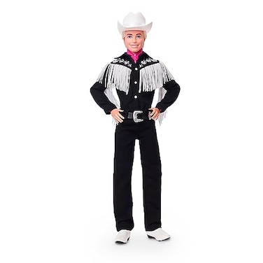Barbie The Movie Collectible Ken Doll Wearing Black and White Western Outfit (Exclusive)
