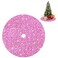 Christmas Tree Skirt Pink Sequin Tree Skirt 36" Diameter Velvet Tree Skirt Round Xmas Tree Skirts Thick Polyester Tree Mats Chrismtas Tree Cover Christmas Tree Ornaments for Christmas Decorations