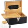 Large Bamboo Box with Combination Lock - Decorative Locking Box with Detachable Compartment, Removable Tray, Jars, Resealable Bags - Great Holidays Gifts
