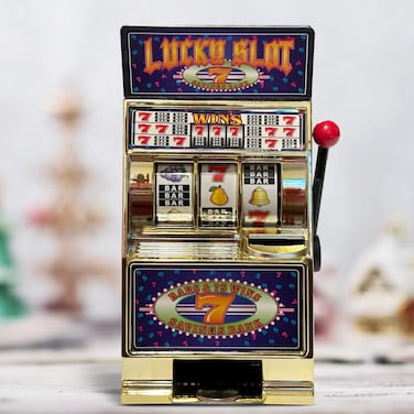 Lucky Slot 7 Medium 777 Slot Machine Casino Toy Piggy Bank Replica