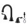 Matte Black Bathroom Faucet 3 Hole, ARCORA 8 Inch Widespread Bathroom Faucet, 2 Handles Bathroom Sink Faucet with Pon Up Drain and cUPC Supply Lines, 360 Swivel Faucet for Bathroom Sink