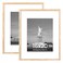 ENJOYBASICS 16x20 Picture Frame, Display Poster 11x14 with Mat or 16 x 20 Without, Wall Gallery Photo Frames, Natural, 2 Pack