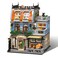 City Garden Hotel Building Blocks Toys Sets, City Street House Construction Toys with LED, 1300 Pieces Mini Bricks